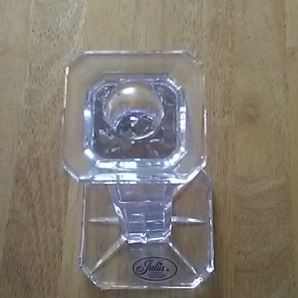 Vintage Julia Crystal Candlestick Holder EUC - Picture 2 of 4